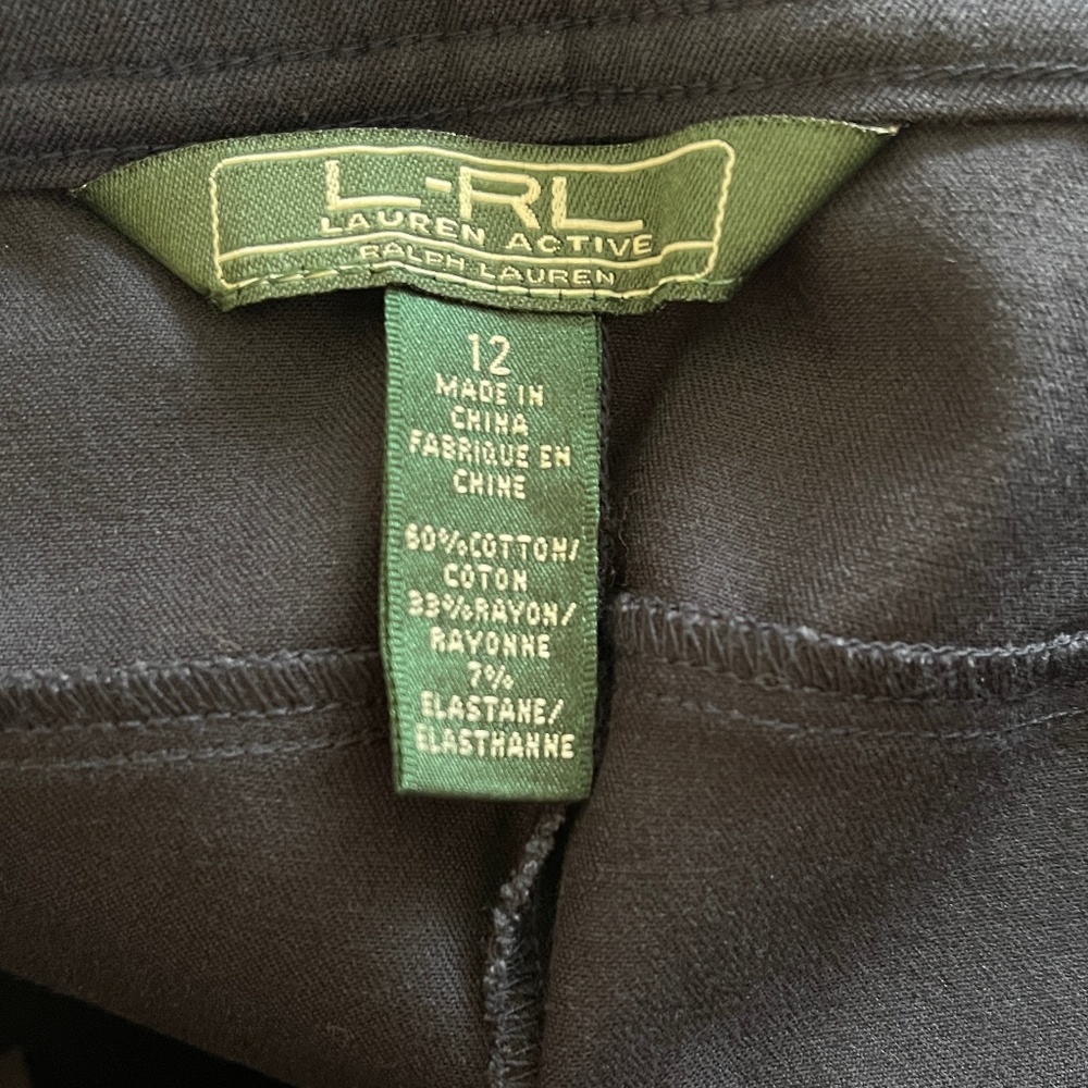 NWOT! L-RL Lauren Active Women's Pull-on Blue Bermuda Stretch Shorts Size 12. - Picture 5 of 7